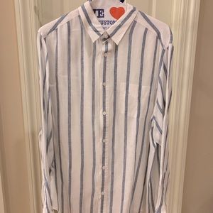 Men’s Button Down. Size XL. 100% Linen.